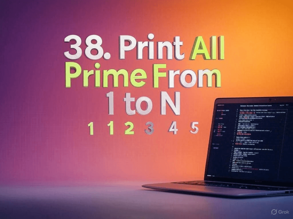 38. Print All Prime From 1 to N
