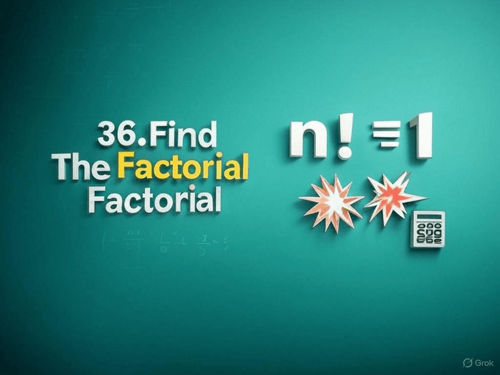 36. Find The Factorial