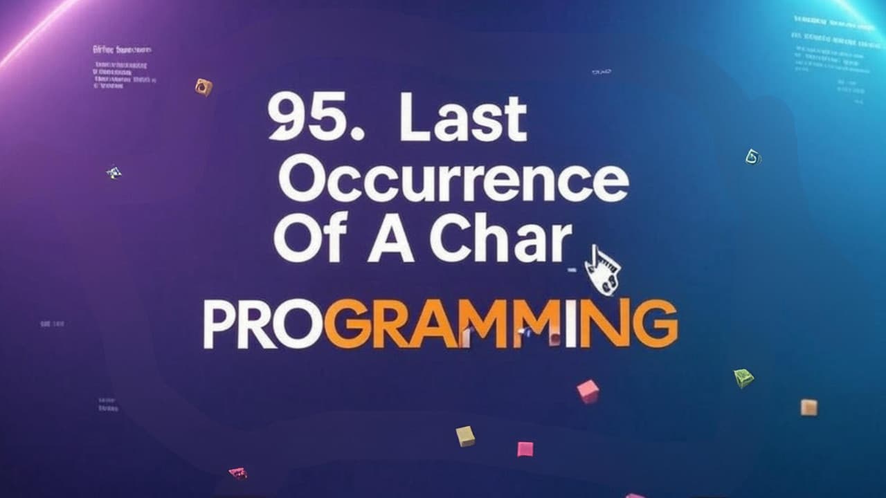 95. Last Occurence Of A Char