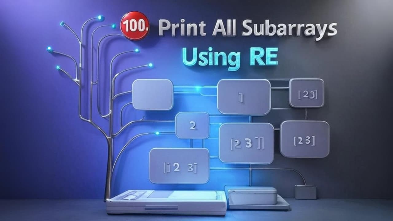 100. Print All Subarrays Using RE