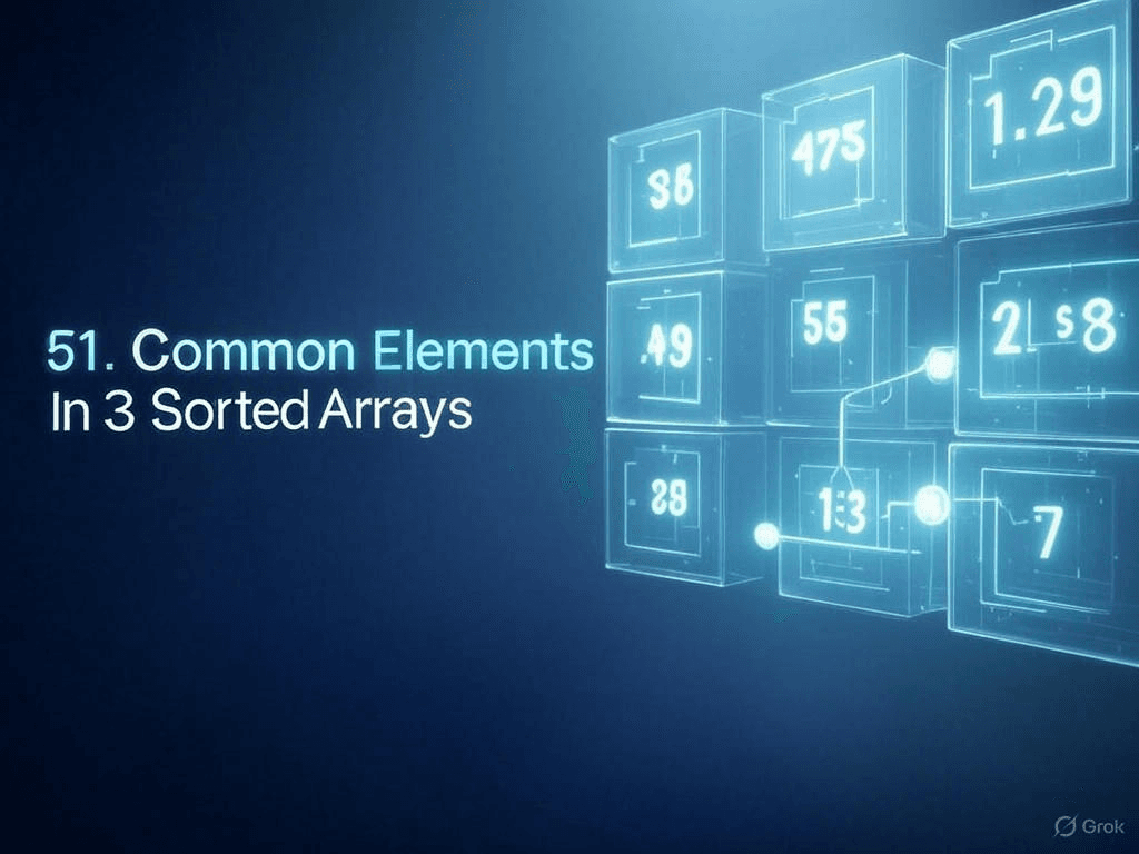 51. Common Elements In 3 Sorted Array
