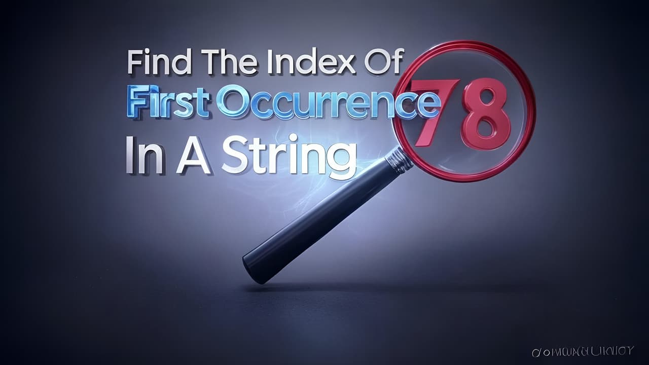 78. Find The Index Of First Occurence in a String