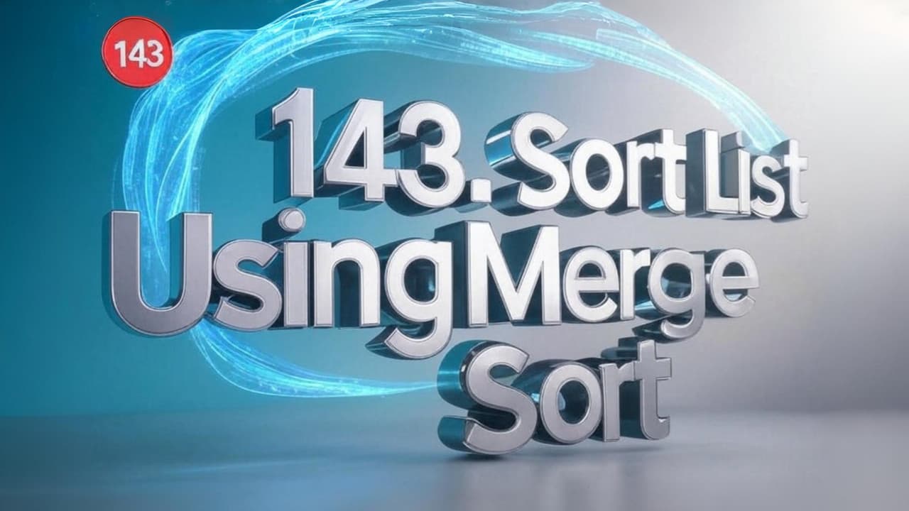 143. Sort List Using Merge Sort