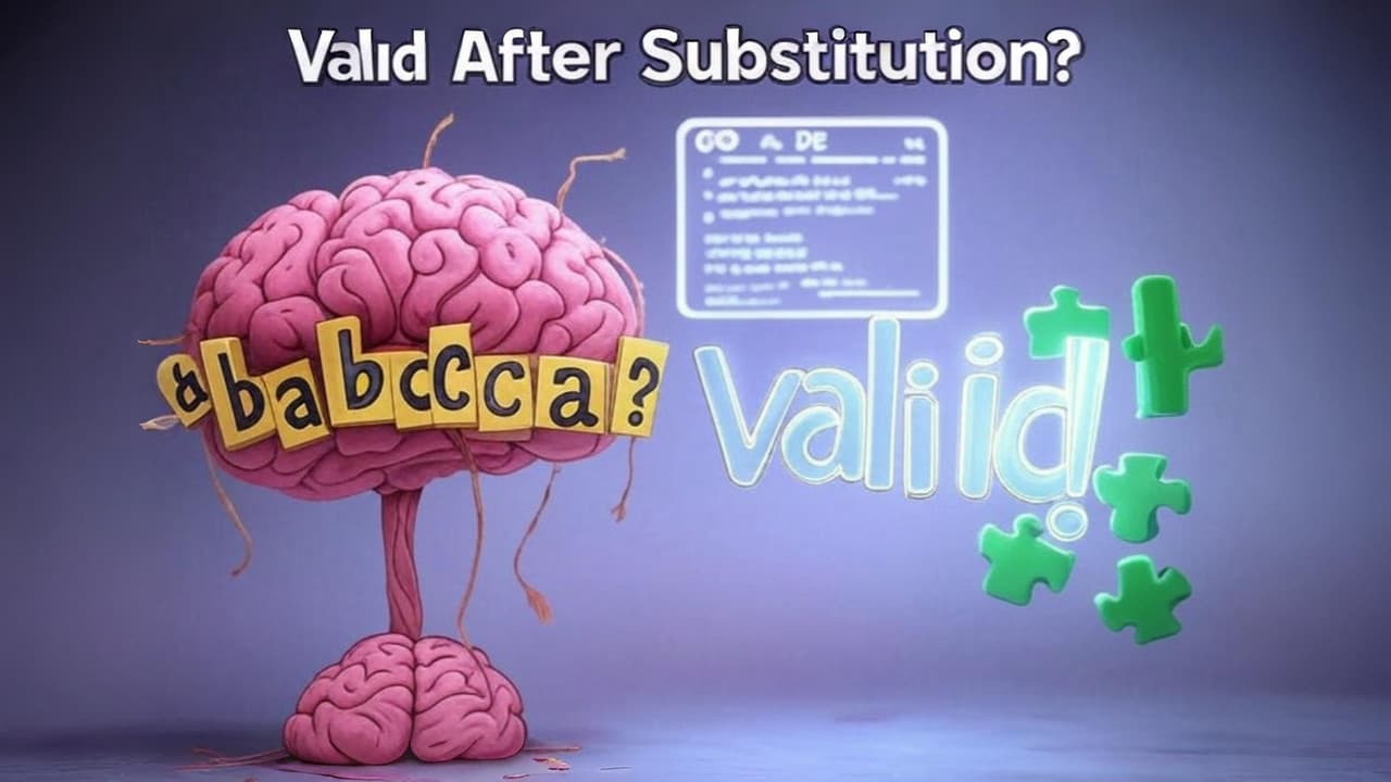 160. Check If Word Is Valid After Substitutions