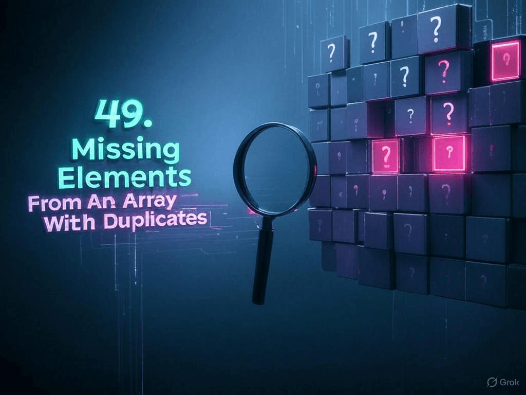 49. Missing Elements From An Array With Duplicates